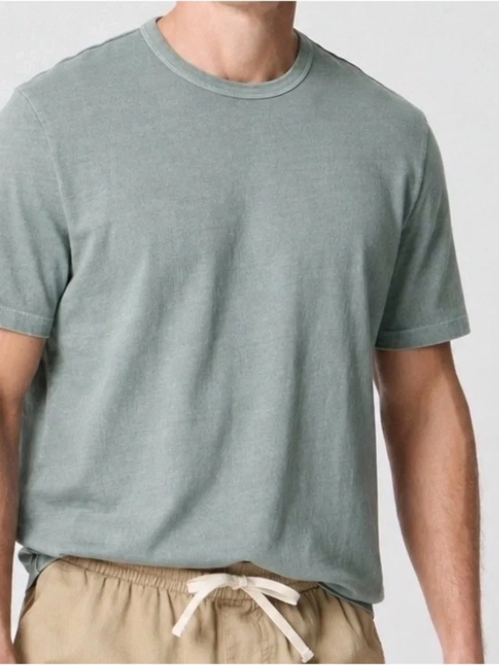 J.Crew Mens Garment Dyed Relaxed Fit T-Shirt Sage Green Size M Crew Neck